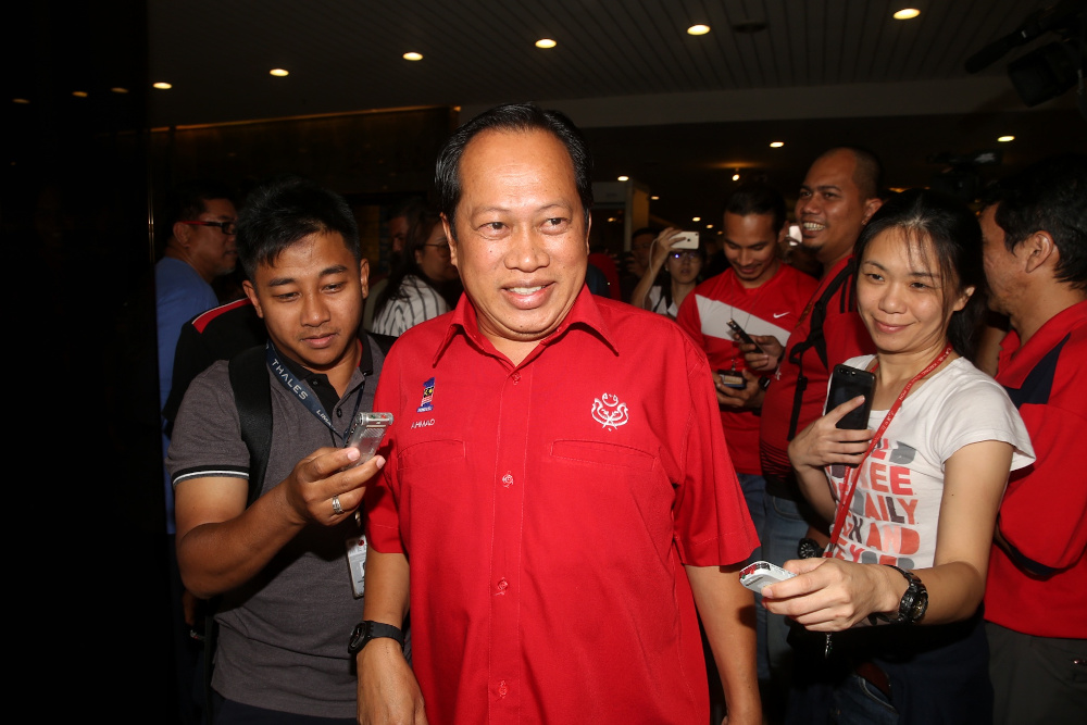 Datuk Seri Ahmad Maslan leaves after the Umno meeting in Menara Datou00e2u20acu2122 Inn February 23, 2020. u00e2u20acu201d Picture by Choo Choy May