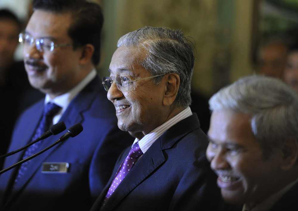 Interim Prime Minister Tun Mahathir Mohamad speaks during the economic stimulus package announcement at Perdana Putra building in Putrajaya February 27, 2020. u00e2u20acu201d Picture by Shafwan Zaidon