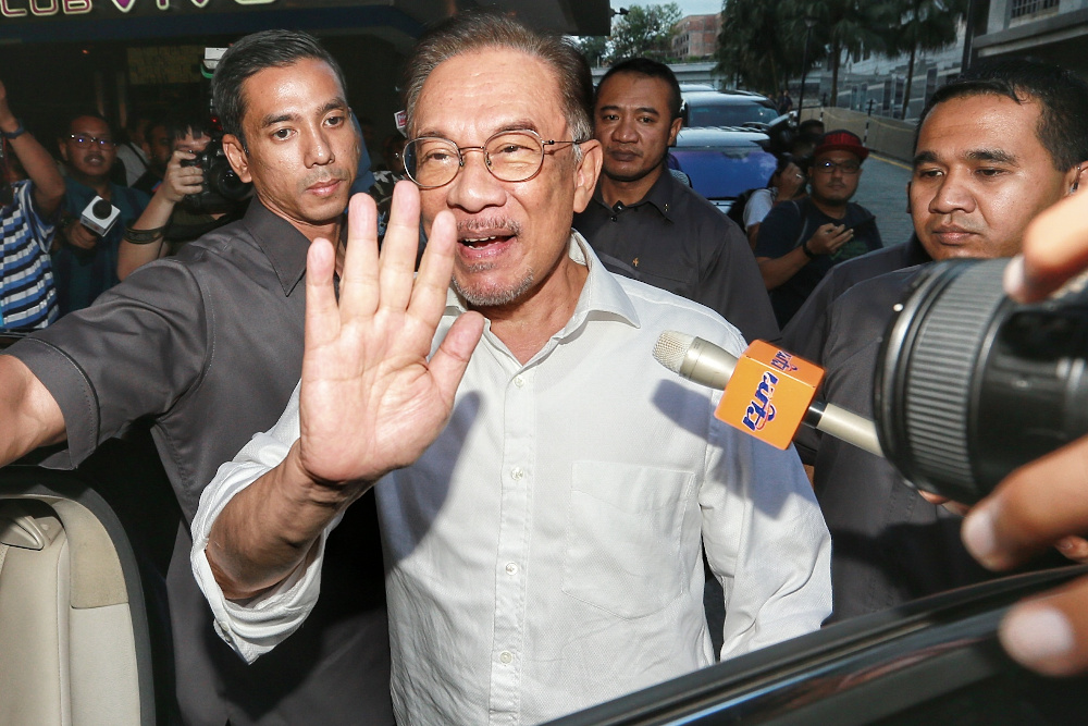 PKR president Datuk Seri Anwar Ibrahim is seen leaving the Eastin Hotel February 28, 2020. u00e2u20acu201d Picture by Ahmad Zamzahuri