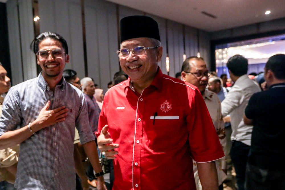Umno secretary-general Tan Sri Annuar Musa is pictured at Sheraton Hotel February 23, 2020. u00e2u20acu201d Picture by Firdaus Latif