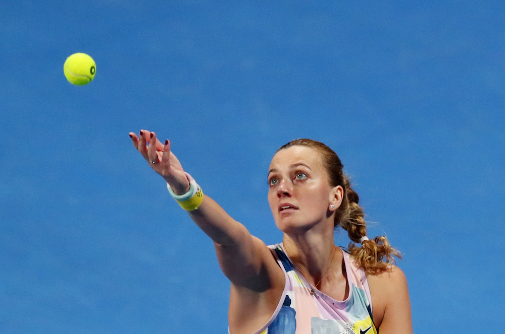 Czech Republic's Petra Kvitova in action during her semi final match against Australia's Ashleigh Barty in Doha February 28, 2020. u00e2u20acu201d Reuters pic