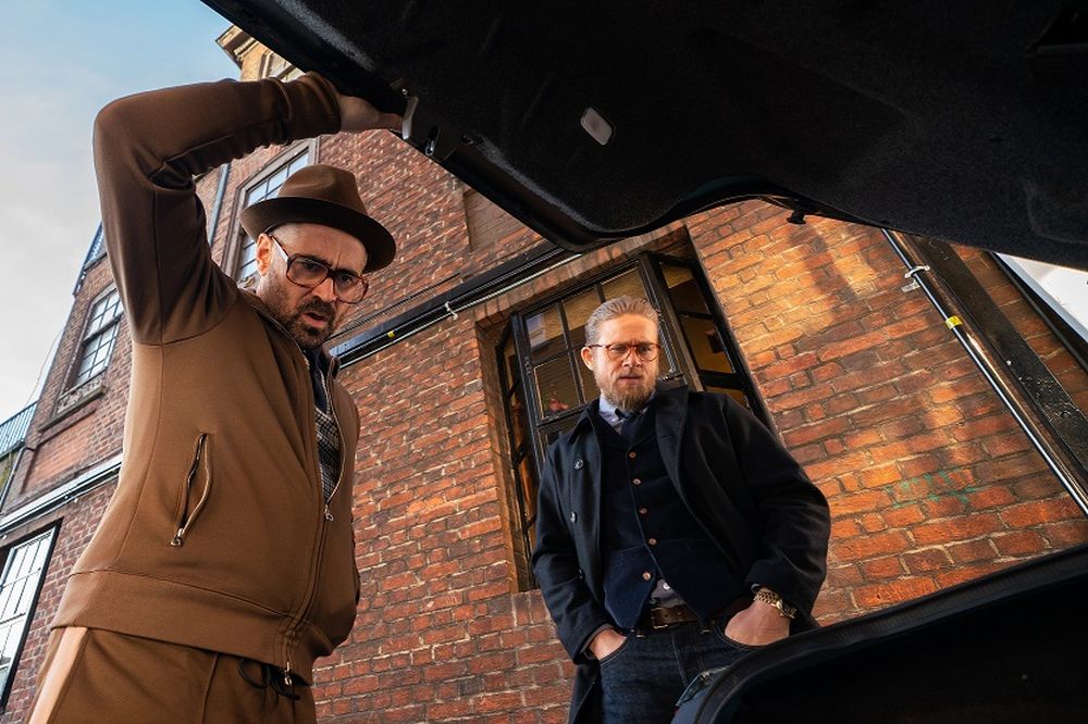 Hunnam (right) and Farrell are part of the crime action flick’s star-studded cast.