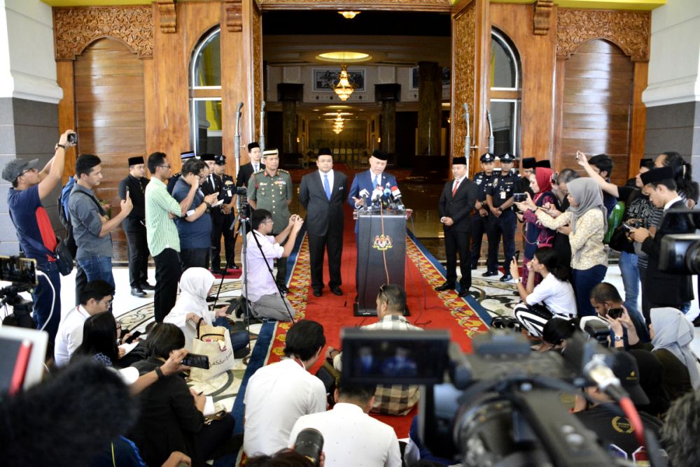 Comptroller of the Royal Family and Household Datuk Ahmad Fadil Shamsuddin addresses members of the press at Istana Negara February 25, 2020. u00e2u20acu201d Picture by Miera Zulyana