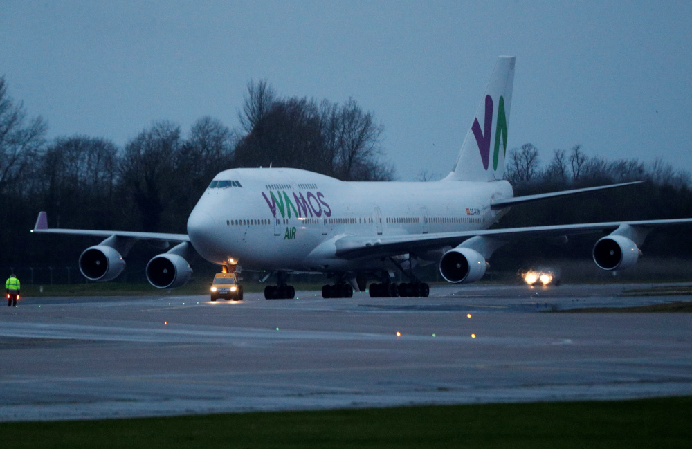 A plane carrying passengers from China lands at RAF Brize Norton near Oxford, Britain, February 9, 2020. u00e2u20acu201d Reuters pic