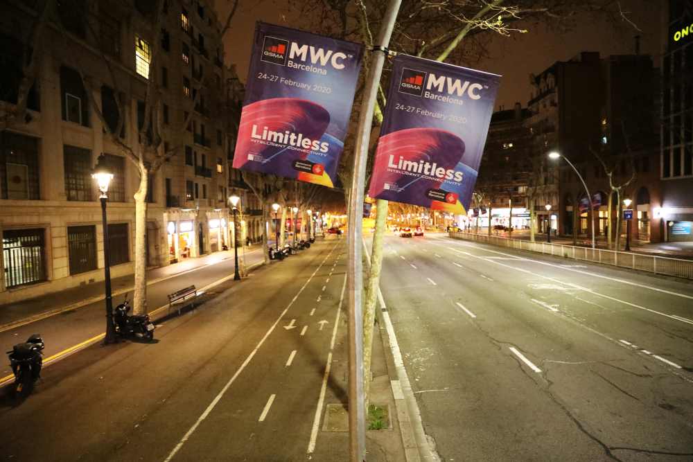 Banners of MWC20 (Mobile World Congress) hang on a streetlight along Gran Via street in Barcelona February 12, 2020.  u00e2u20acu2022 Reuters pic