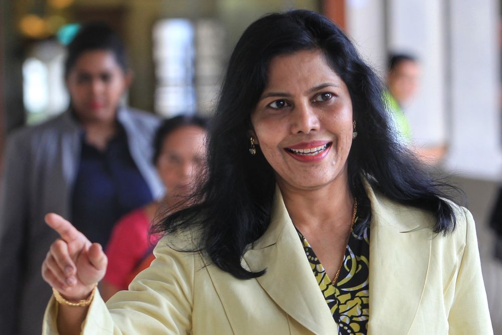 E. Meeriam Rosaline is pictured at the Kuala Lumpur High Court February 18, 2020. — Picture by Ahmad Zamzahuri