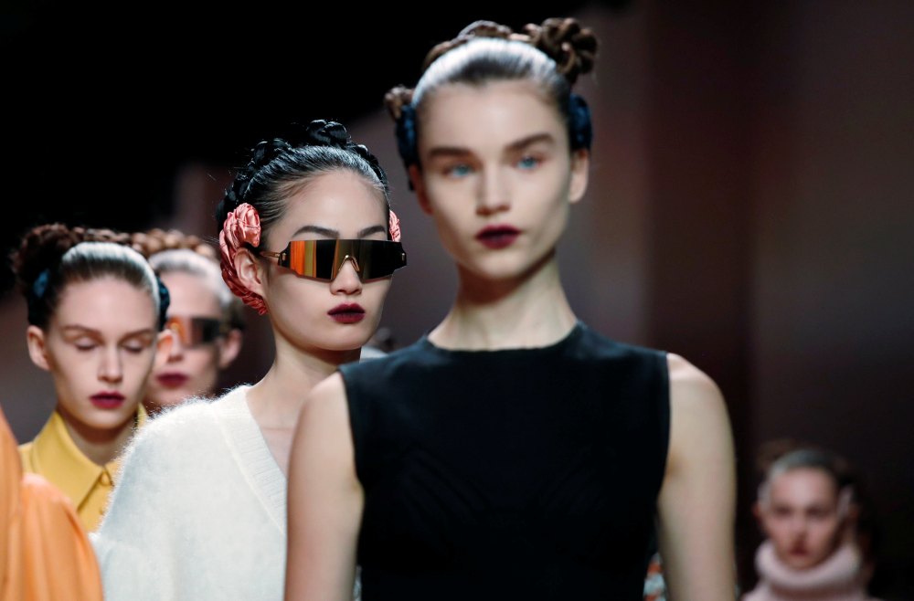 Models present creations from the Fendi Autumn/Winter 2020 women collection during Milan Fashion Week in Milan February 20, 2020. u00e2u20acu2022 Reuters pic