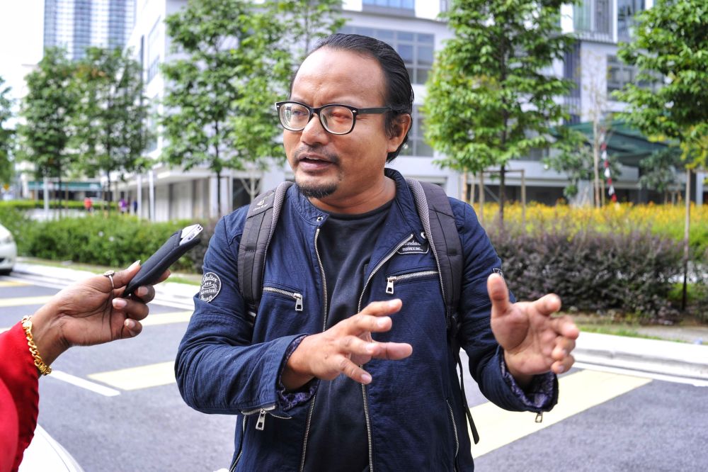Artist Fadzlan Rizan Johani speaks during an interview at Jalan Klang Lama, February 12, 2020. — Picture by Shafwan Zaidon
