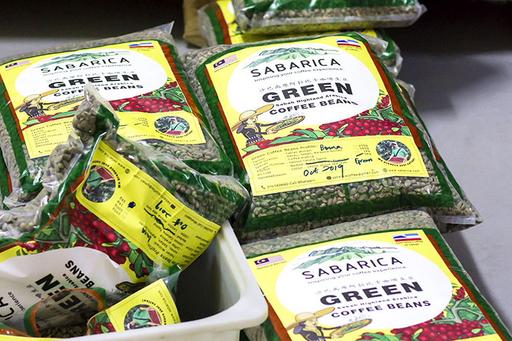 Malaysian-grown Arabica coffee beans from Sabah.