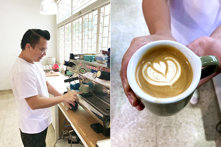 Michael Tan, a veteran barista and Ghostbird’s Wholesale Director showing how it’s done.