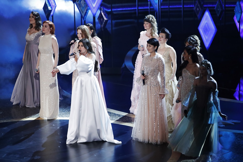 Idina Menzel, Aurora, and nine performers from around the world perform ‘Into the Unknown’ from ‘Frozen II’ during the Oscars show at the 92nd Academy Awards in Hollywood, Los Angeles, California February 9, 2020. — Reuters pic