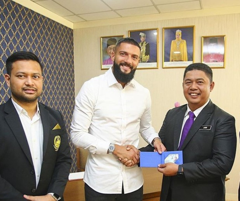 Liridon Krasniqi became a full-fledged citizen of Malaysia following receipt of his MyKad at the National Registration Department headquarters in Putrajaya February 3, 2020. u00e2u20acu201d Picture from Instagram/liridonkrasniqi_8