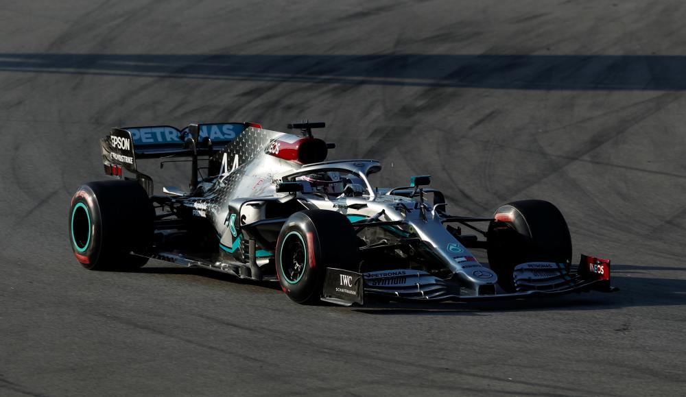Mercedes' Lewis Hamilton during a testing session in Barcelona February 21, 2020. u00e2u20acu2022 Reuters pic