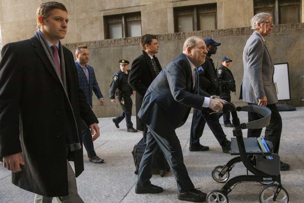 Harvey Weinstein arrives at New York Criminal Court for another day of jury deliberations in his sexual assault trial in the Manhattan borough of New York City, New York February 24, 2020. u00e2u20acu2022 Reuters pic 