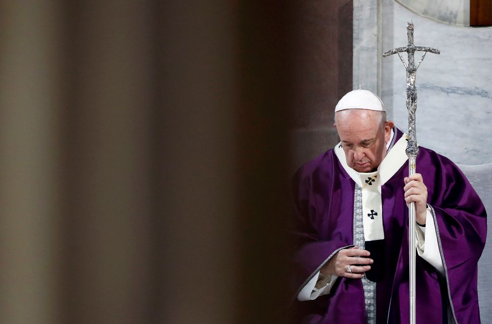 Pope Francis takes part in the penitential procession on Ash Wednesday in Rome, Italy, February 26, 2020. u00e2u20acu201d Reuters pic
