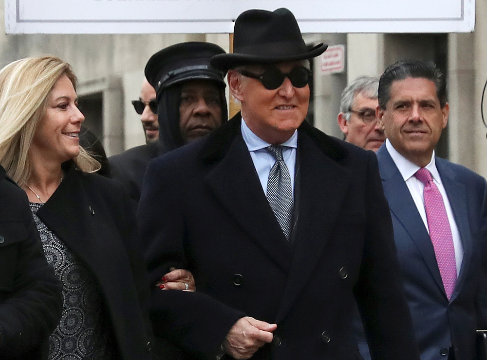Roger Stone, former campaign advisor to US President Donald Trump, arrives at the federal courthouse where he is set to be sentenced, in Washington, US, February 20, 2020. u00e2u20acu201d Reuters pic 
