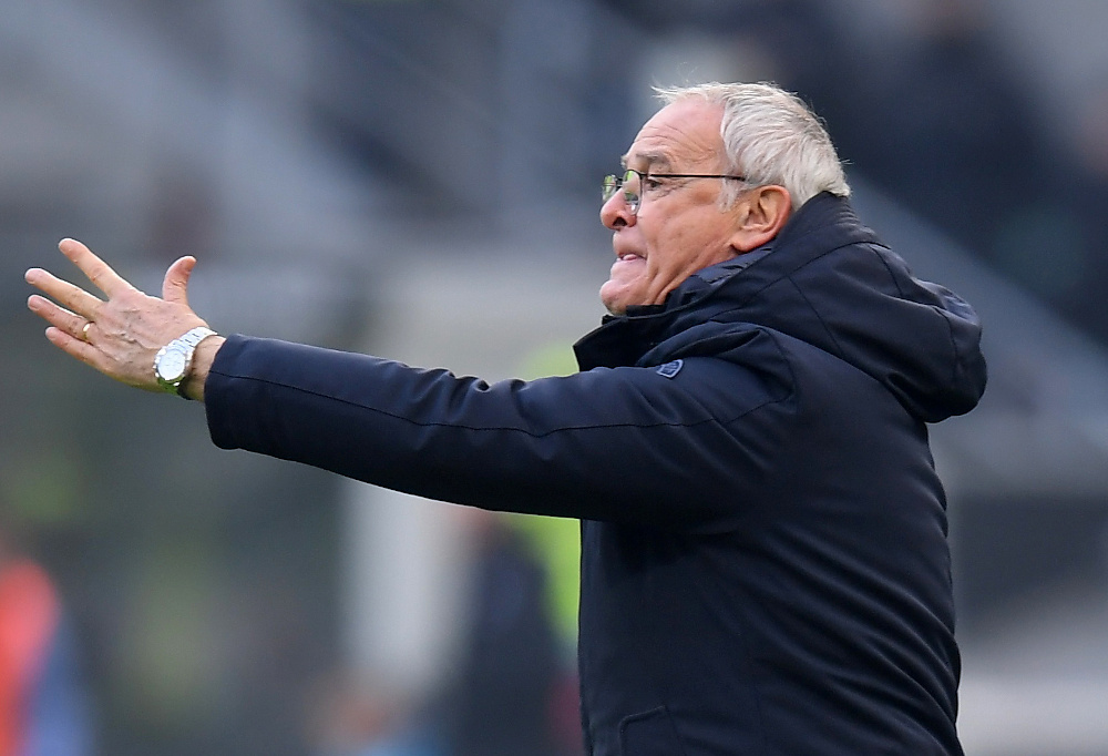 Sampdoria coach Claudio Ranieri gestures during a match with AC Milan in San Siro, Milan January 6, 2020. u00e2u20acu201d Reuters pic 