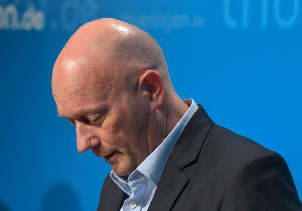 Newly-elected Prime Minister of Thuringia Thomas Kemmerich, of the Free Democratic Party (FDP) addressing a press conference at the State Chancellery in Erfurt, eastern Germany, February 6, 2020. u00e2u20acu201d AFP pic