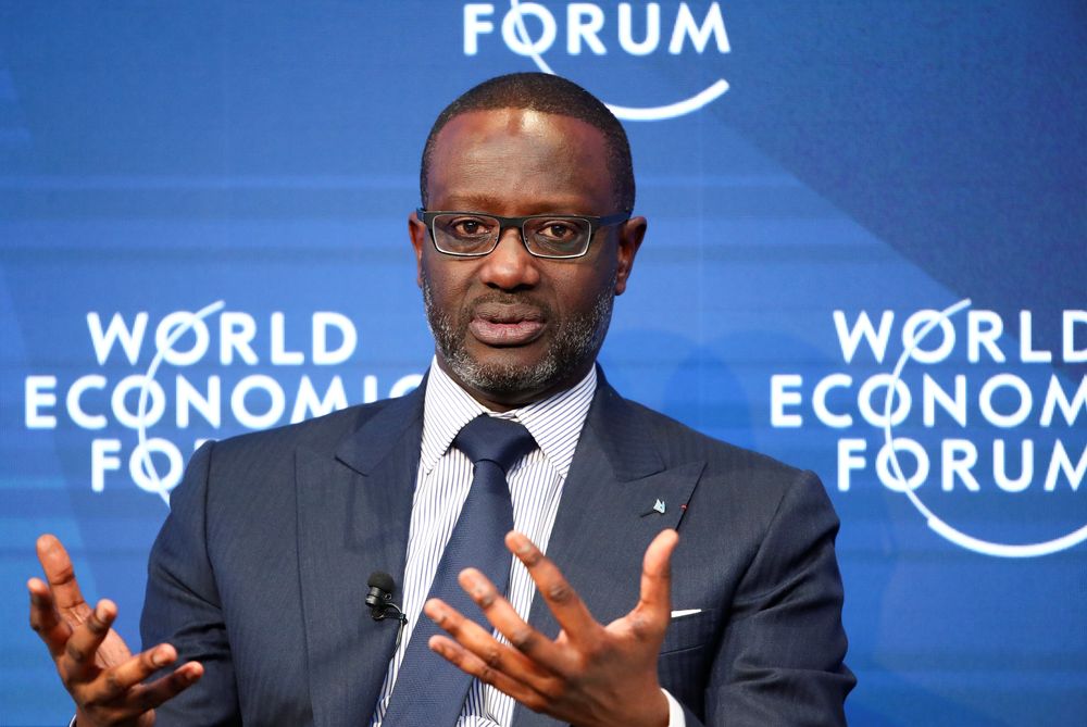 Tidjane Thiam, Chief Executive Officer of Credit Suisse, gestures as he speaks during a session at the 50th World Economic Forum (WEF) annual meeting in Davos, Switzerland, January 22, 2020. u00e2u20acu201d Reuters pic