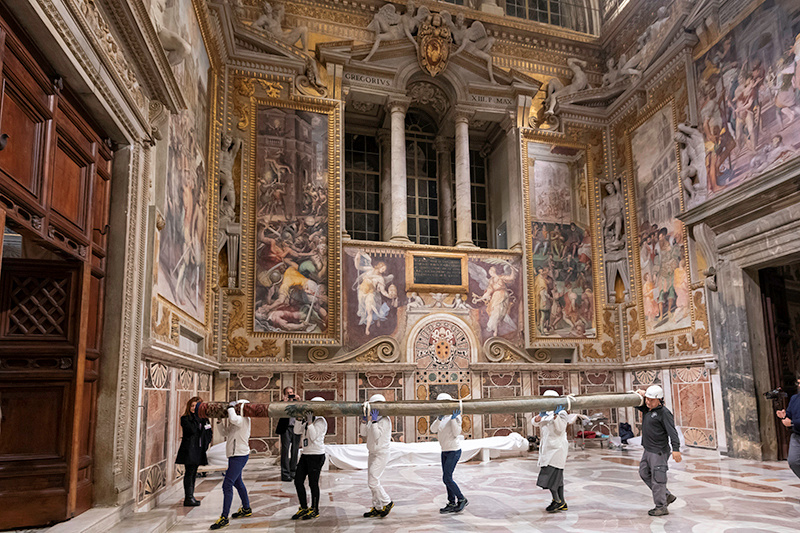 For the first time in centuries, all 12 tapestries designed by Raphael have been hung on the lower walls of the Sistine Chapel as part of celebrations marking the 500th anniversary of the artist’s death. — Governatorato SCV © Direzione dei Musei handout pic via Reuters