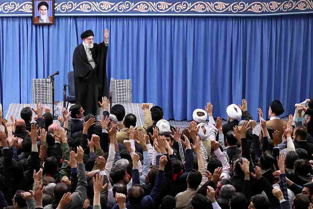 Iran's Supreme Leader Ayatollah Ali Khamenei attends a public gathering ahead of the 41st anniversary of the Islamic revolution, in Tehran February 5, 2020. u00e2u20acu201d Official Khamenei website handout via Reuters