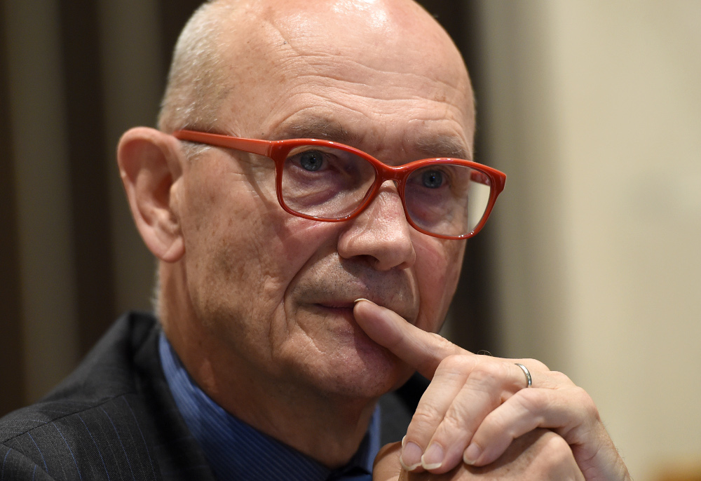 In this file photo taken on January 5, 2018 former director general of the World Trade Organisation and then head of the French bid to host the 2025 World Expo Pascal Lamy takes part in a press conference in the Sri Lankan capital Colombo. u00e2u20acu201d AFP pic