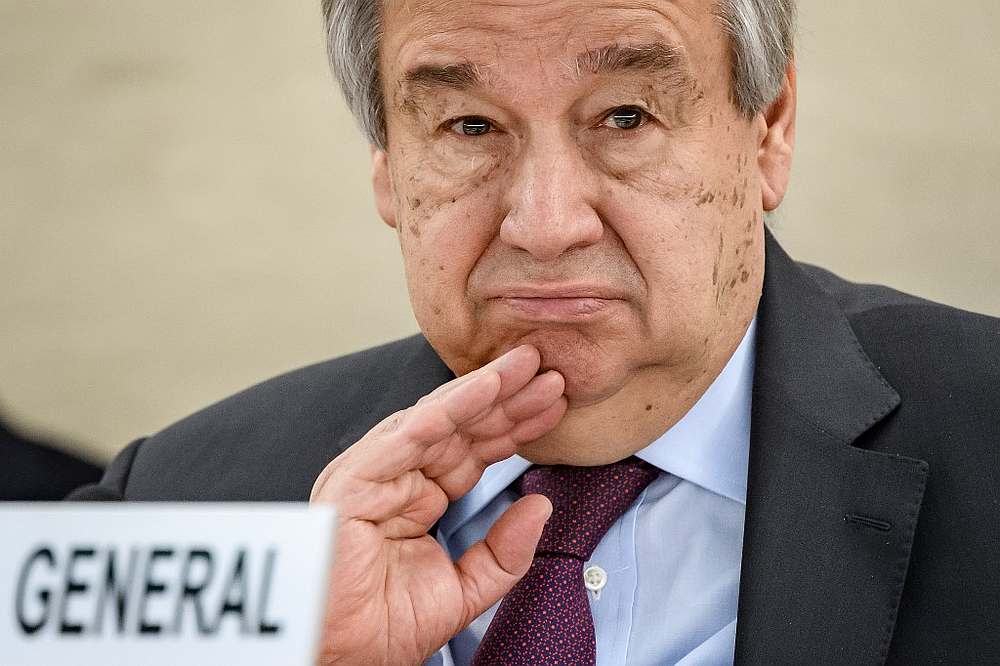 UN Secretary-General Antonio Guterres at the opening of the UN Human Rights Council's main annual session in Geneva February 24, 2020. u00e2u20acu201d AFP pic