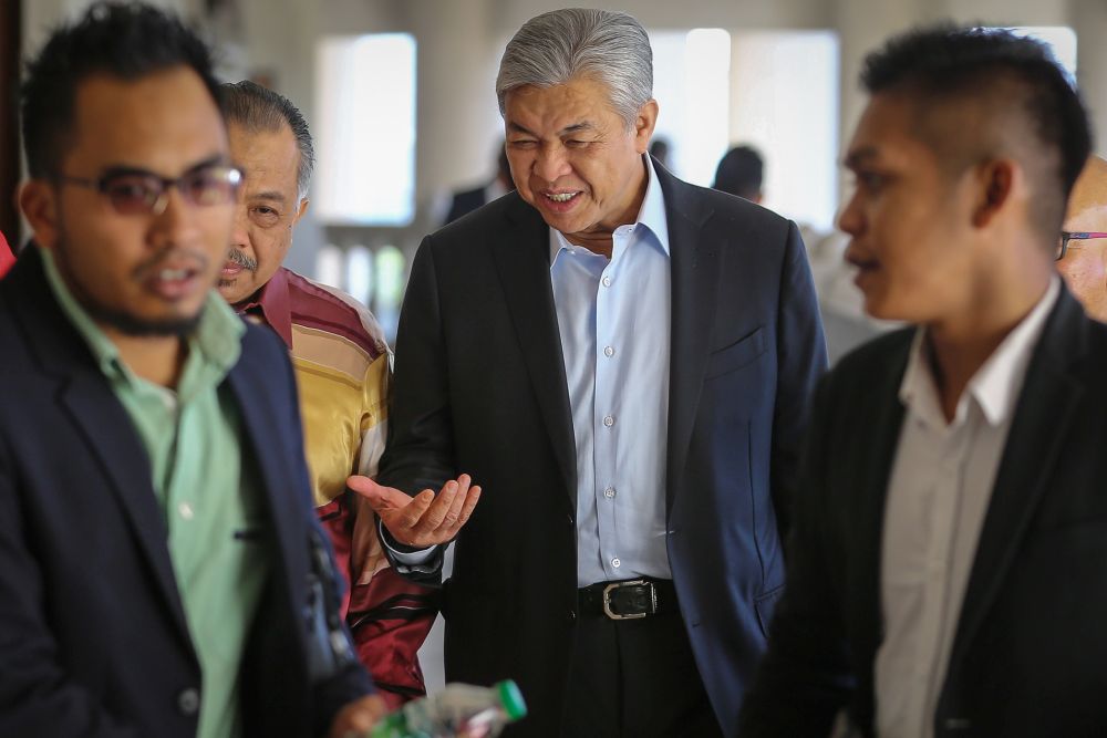 Datuk Seri Ahmad Zahid Hamidi is pictured at the Kuala Lumpur High Court February 20, 2020. u00e2u20acu201d Picture by Yusof Mat Isa
