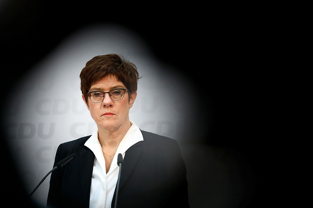 Germany's Defence Minister Annegret Kramp-Karrenbauer said it was too soon for troops to withdraw from Afghanistan. — Reuters pic