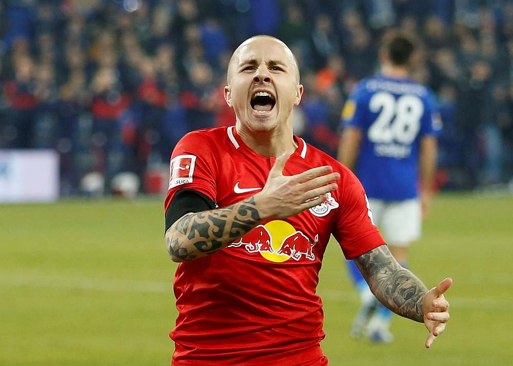 RB Leipzig's Angelino celebrates scoring the fourth goal in the German Bundesliga match against Schalke 04 at then Veltins-Arena, Gelsenkirchen February 22, 2020. u00e2u20acu201d Reuters pic 