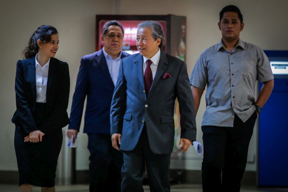 Former foreign minister Datuk Seri Anifah Aman arrives at the Kuala Lumpur Court Complex on February 13, 2020. u00e2u20acu2022 Picture by Hari Anggara