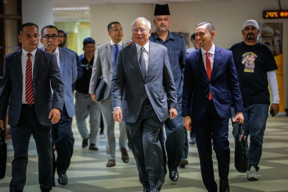 Datuk Seri Najib Razak arrives at the Kuala Lumpur High Court on February 13, 2020. u00e2u20acu2022 Picture by Hari Anggara