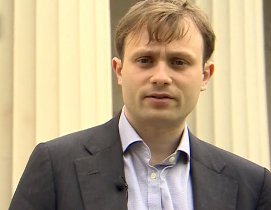 Screengrab of Andrew Sabisky from the YouTube video: Number 10 adviser Andrew Sabisky quits. 