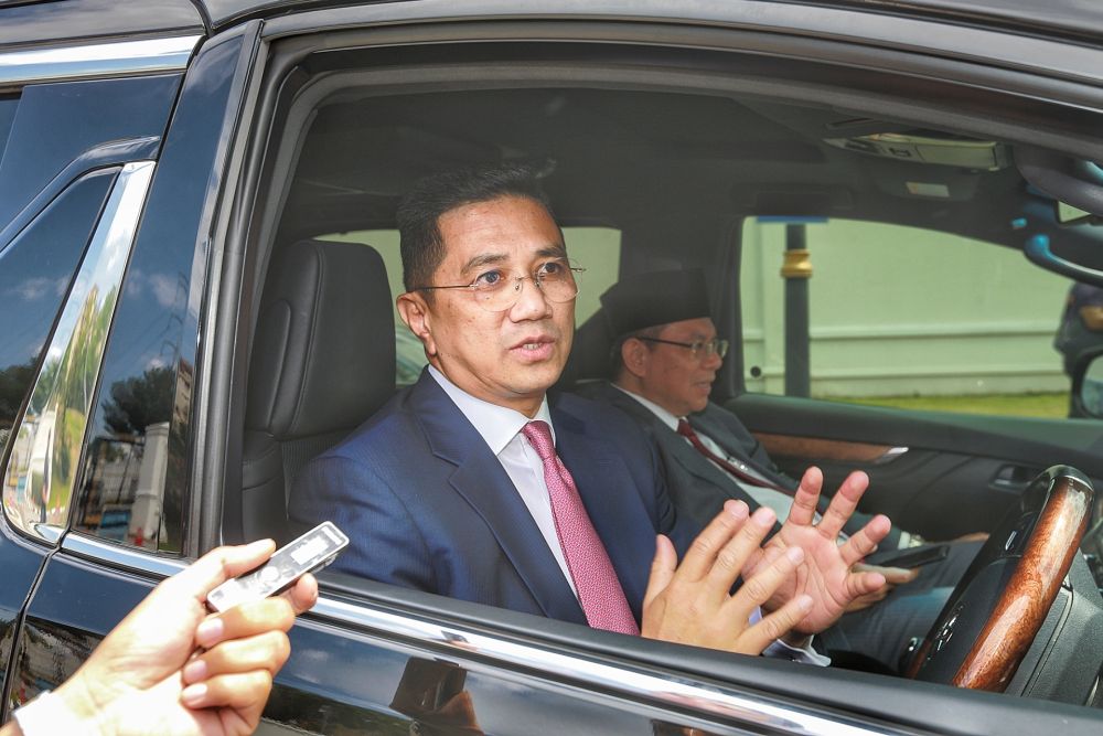 Datuk Seri Mohamed Azmin Ali is seen leaving Istana Negara February 26, 2020. u00e2u20acu201d Picture by Ahmad Zamzahuri