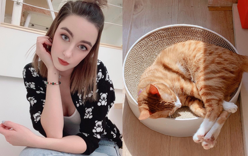 Shramko said she felt compelled to stay behind and care for her ginger cat, Kitya. u00e2u20acu201d Picture from Instagram/krii3tina