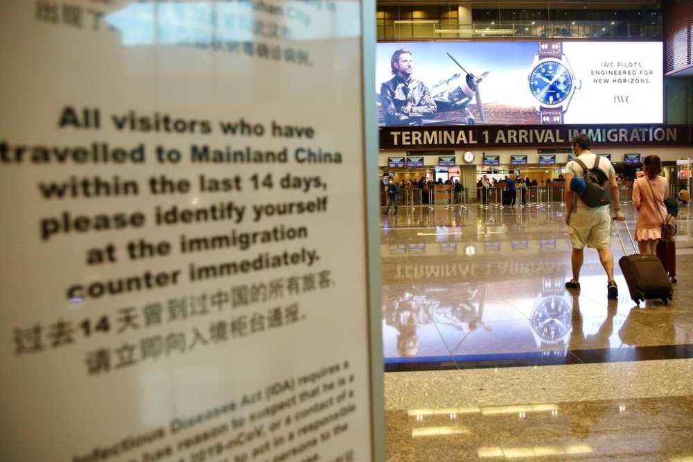 Stay-home notices are issued at the airport to Singapore residents, long-term pass holders and foreign workers who have been to China outside of Hubei in the past 14 days, and it starts on the day of their return. u00e2u20acu2022 TODAY pic