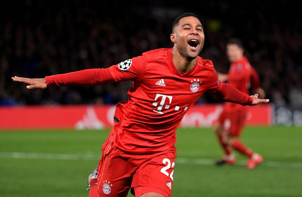 Bayern Munichu00e2u20acu2122s Serge Gnabry celebrates scoring their second goal against Chelsea at Stamford Bridge February 25, 2020. u00e2u20acu201d Reuters pic