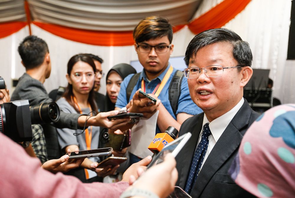 Penang Chief Minister Chow Kon Yeow speaks to reporters after attending a groundbreaking ceremony by Smith+Nephew in Batu Kawan February 28, 2020. u00e2u20acu201d Picture by Sayuti Zainudin