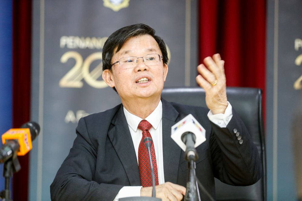 Penang Chief Minister Chow Kon Yeow speaks to reporters during a press conference in Komtar February 5, 2020. u00e2u20acu201d Picture by Yusof Mat Isa
