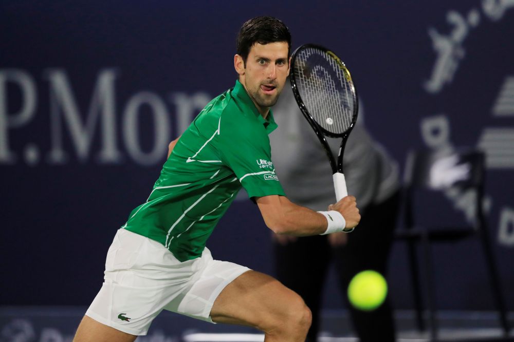 Serbiau00e2u20acu2122s Novak Djokovic in action during his second round match against Germanyu00e2u20acu2122s Philipp Kohlschreiber. u00e2u20acu201d Reuters pic