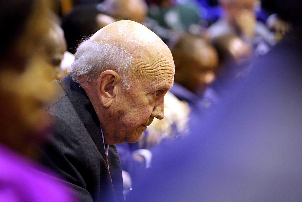Former South African President FW de Klerk at parliament in Cape Town, South Africa February 13, 2020. u00e2u20acu201d Reuters pic