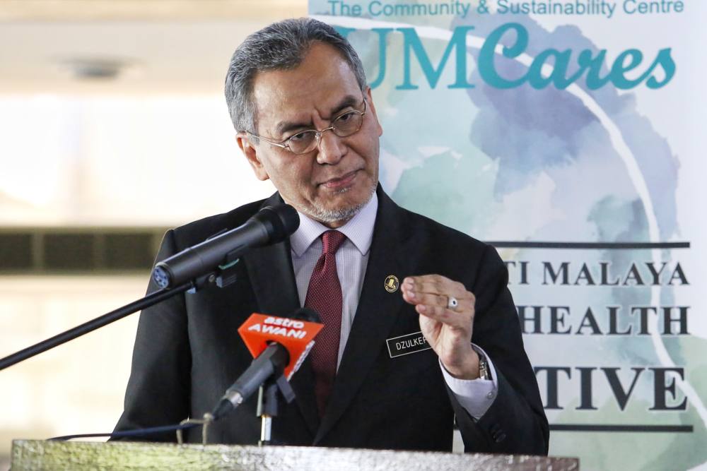 Health Minister Datuk Seri Dzulkefly Ahmad speaks during the launch of the mental wellness programme at Universiti Malaya in Kuala Lumpur February 20, 2020. u00e2u20acu2022 Picture by Choo Choy May