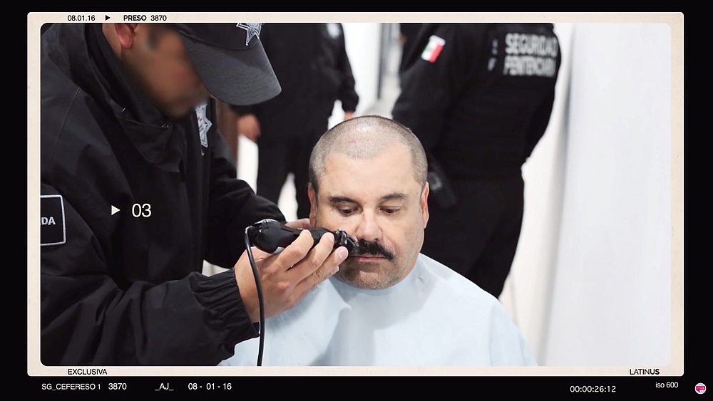 A man believed to be Mexican drug lord Joaquin 'El Chapo' Guzman is pictured in what is believed to be the Altiplano prison in 2016. u00e2u20acu201d Latinus video image via Reuters 