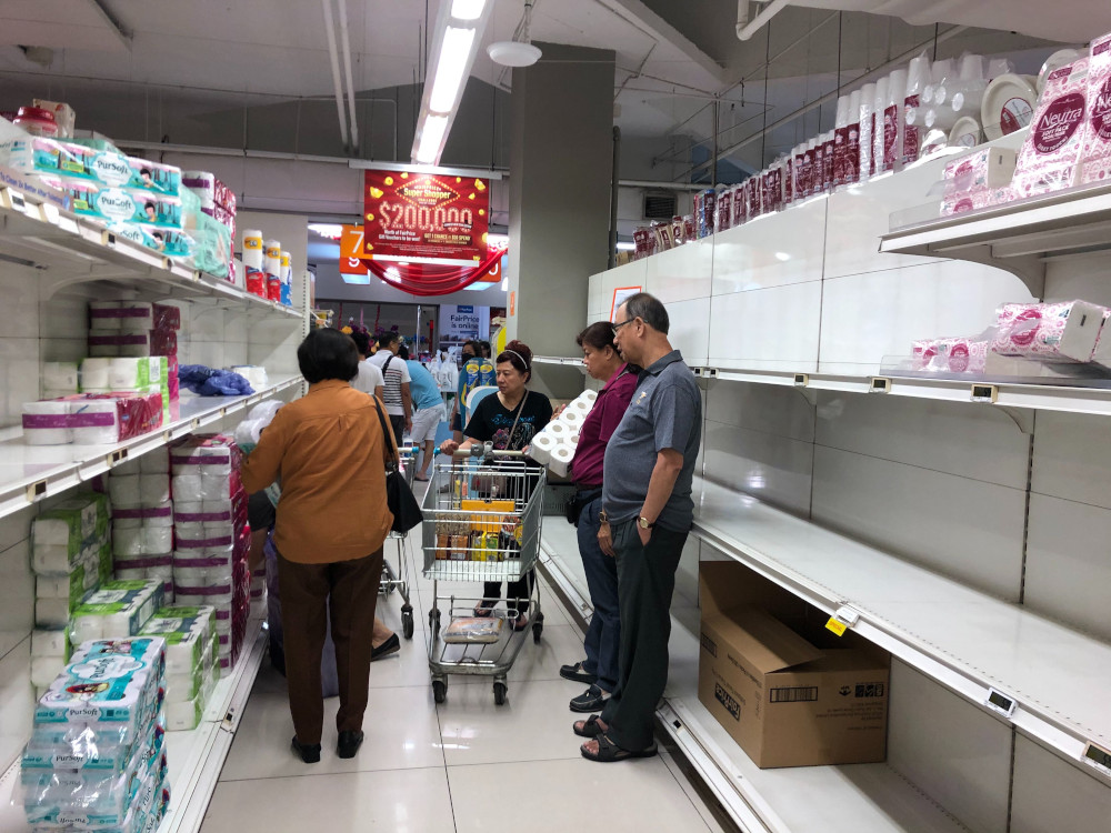 Shoppers at the FairPrice Finest outlet at Thomson Plaza said they were going about their usual shopping routine. — TODAY pic