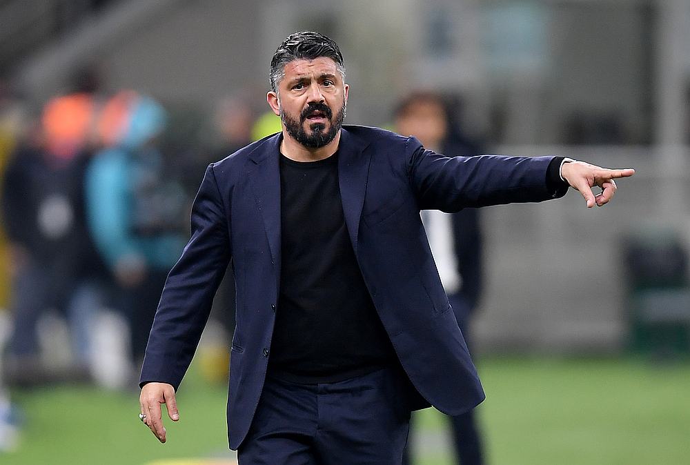 Napoli coach Gennaro Gattuso reacts during the Coppa Italia match with Inter Milan at the San Siro Stadium February 12, 2019. u00e2u20acu201d Reuters pic