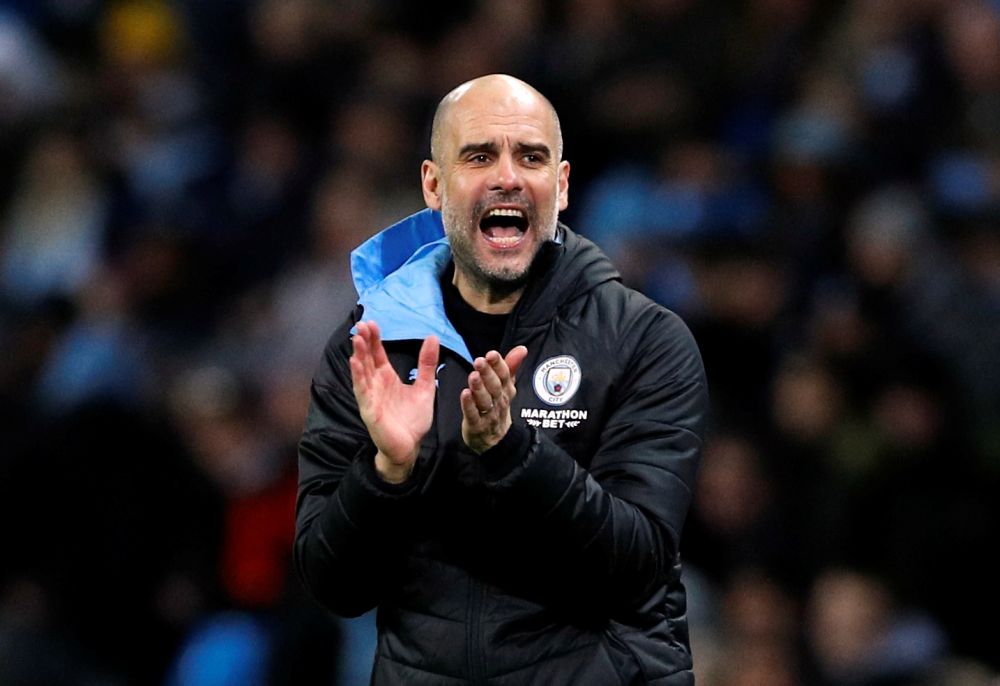 Manchester City manager Pep Guardiola reacts during the game against West Ham at the Etihand Stadium in Manchester February 20, 2020. u00e2u20acu201d Reuters pic
