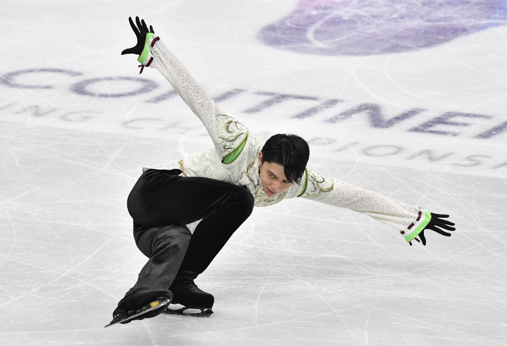 Yuzuru Hanyu of Japan performs during the menu00e2u20acu2122s free skating at the ISU Four Continents Figure Skating Championships in Seoul February 9, 2020. u00e2u20acu201d AFP pic 