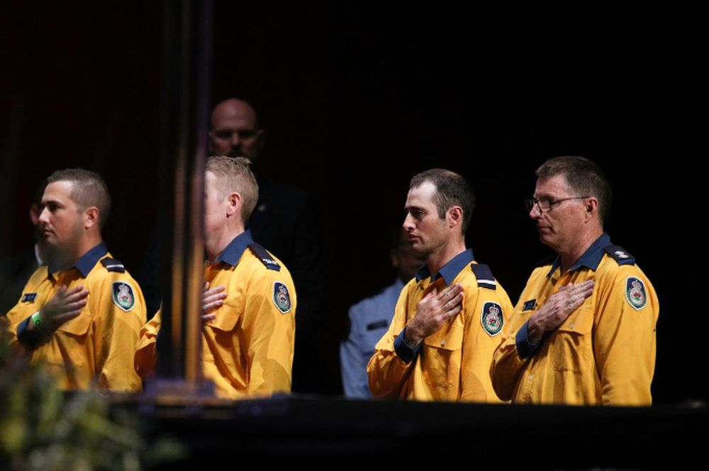 New South Wales Rural Fire Service personnel attend a state memorial honouring victims of the Australian bushfires at Qudos Bank Arena in Sydney, New South Wales, Australia, February 23, 2020. u00e2u20acu201d Reuters pic
