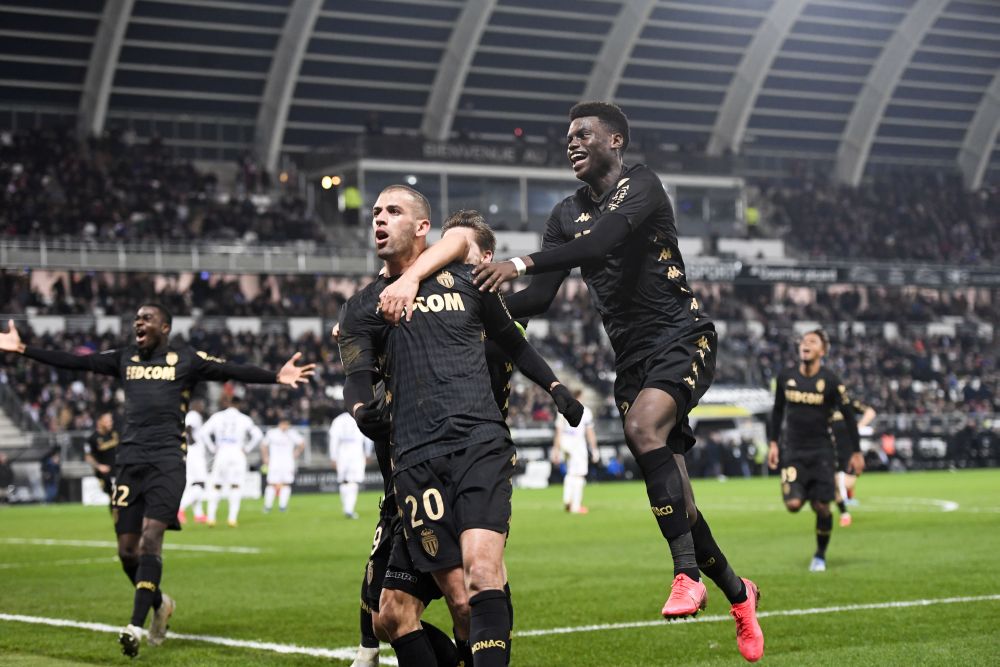 Islam Slimani celebrates after scoring against Amiens February 8, 2020. u00e2u20acu201d Reuters pic