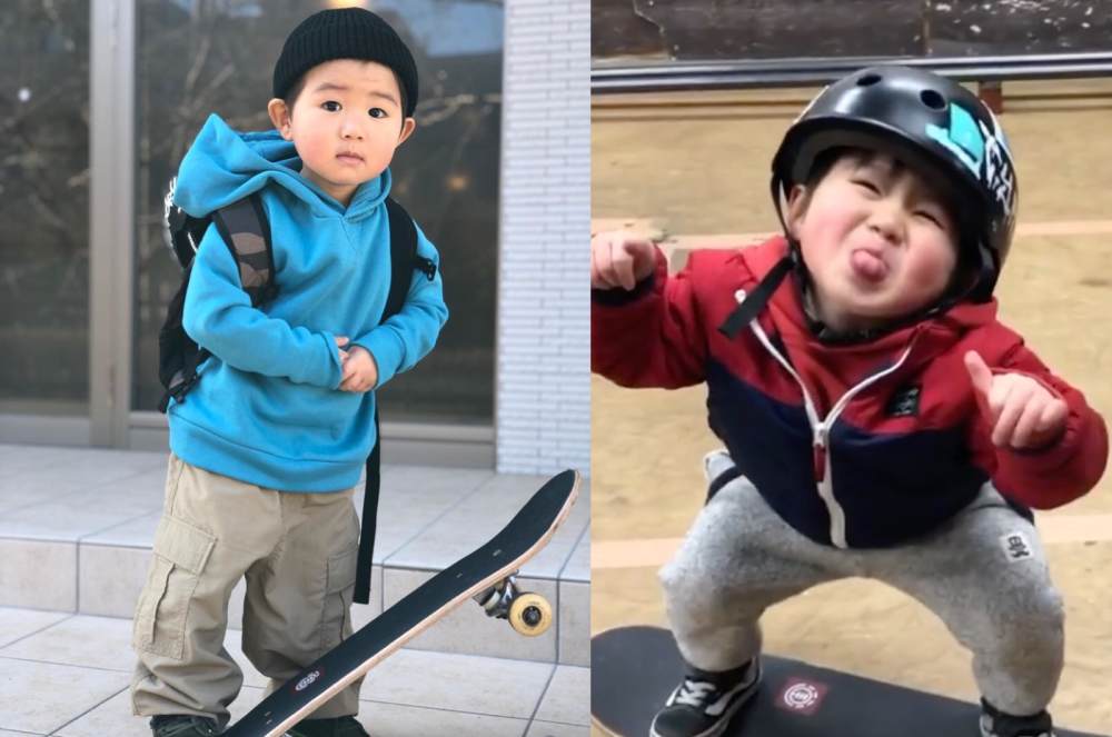 Ishizuka is a little Tony Hawk in the making. u00e2u20acu201d Pictures via Instagram/r.i1116
